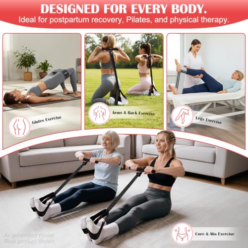 KUTIZE Booty Bands & Pedal Exercise Bands Resistance Bands Set for Women - color: Black