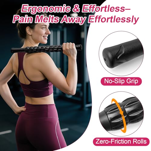 ZanLLW Lymphatic Drainage Massager, Massage Roller, Muscle Roller Stick, Cellulite Massage Tool, Fascia Release Tools, Neck Massager Roller, Lipo Roller for Legs, Calf, Thigh, Sore Muscle Recovery