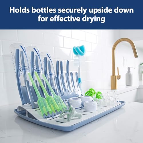 Dr. Brown's Folding Baby Bottle Drying Rack for Easy Storage - Dry Nipples,Pacifiers and Other Baby Essentials,BPA Free,(Pack of 6) - color: Folding Drying Rack (Pack of 6)