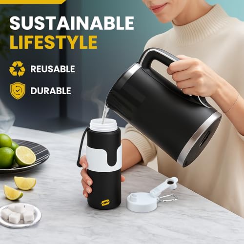 Collapsible Water Bottles – BPA-Free Silicone, Leak-Proof & Lightweight Foldable Water Bottle for Travel, Hiking, Camping, Sports & Everyday Use – Compact, Reusable, Portable, Easy Clean