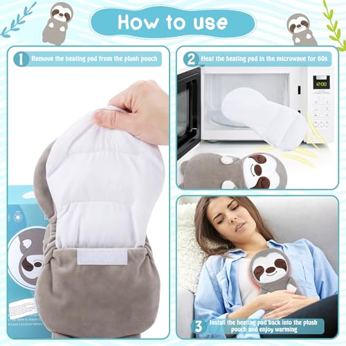 Sloth Microwave Heating Pad for Period Cramps Microwavable Heating Pads - style: Sloth