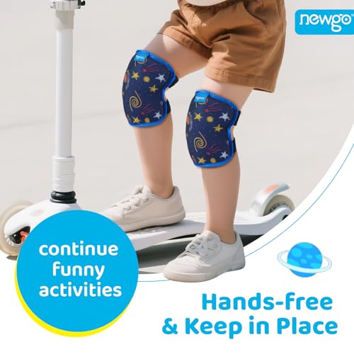 NEWGO Ice Pack for Kids Injuries Pain Relief, 2 Pack Soft Children Knee Gel Cold Pack Wrap, Reusable Child Large Ice Packs with Strap for Sports Injuries, Ankle Sprain, Elbow Knee Pain Relief