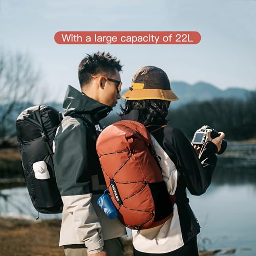 AONIJIE Large Hydration Backpack 22L Hiking Daypack Back Trail Running Hiking Pack Climbing Lightweight - color: Black