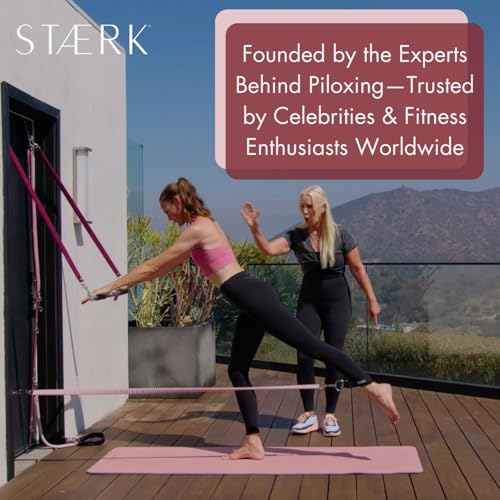 STAERK Pilates Suspension Training System - Premium Resistance Training Kit - At-Home Pilates for Strength & Flexibility - Resistance Bands Set for Home Gym, Travel, and Outdoors - size: Medium Resistance Band Set