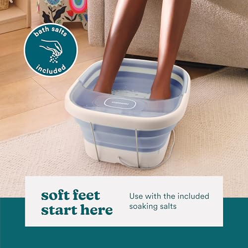 Homedics Collapsible Foot Spa with Heat, Bubbles & Vibration Massage
