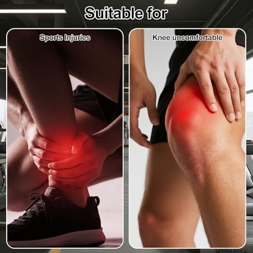 2pcs Patellar Tendon Support Strap, Black Silicone Patella Tendon Knee Strap Elastic Knee Band Cap Support for Men Women Running Basketball Hiking