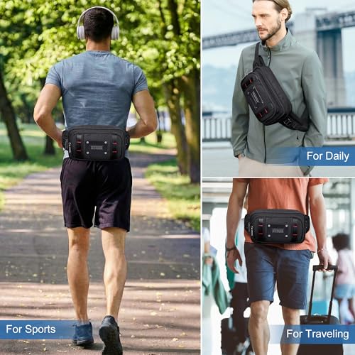 WITZMAN Fanny Pack for Men Waist Bag Casual Belt Bag
