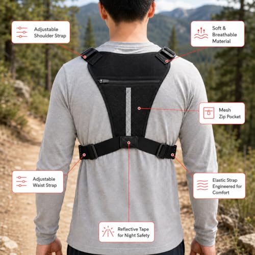 Tactical Chest Bag with MOLLE Pouches- Adjustable Outdoor Sport Chest Rig for Running, Hiking, Cycling & Training (Gray) - color: Gray