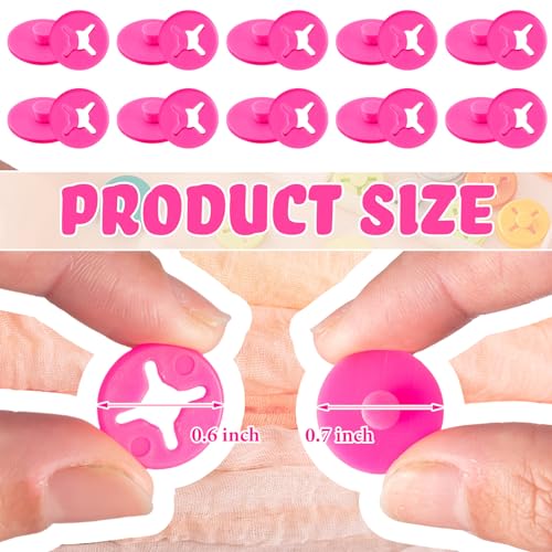 Juexica Race Bib Clips Running Number Holder - color: Rose Red