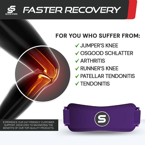 Sleeve Stars Patella Knee Strap and Turmeric Curcumin Supplement Bundle Patellar Tendon Support Knee Brace for Running Sports Arthritis Knee Pain Relief Osgood Schlatter Runner’s Knee Joint Support Mo