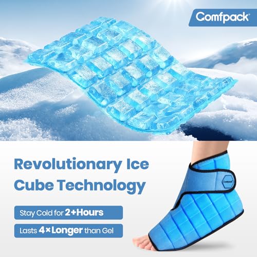 Comfpack Ankle Foot Ice Pack Wrap,2 Hours Cold for Plantar Fasciitis Relief - style: Foot Ice Pack Wrap