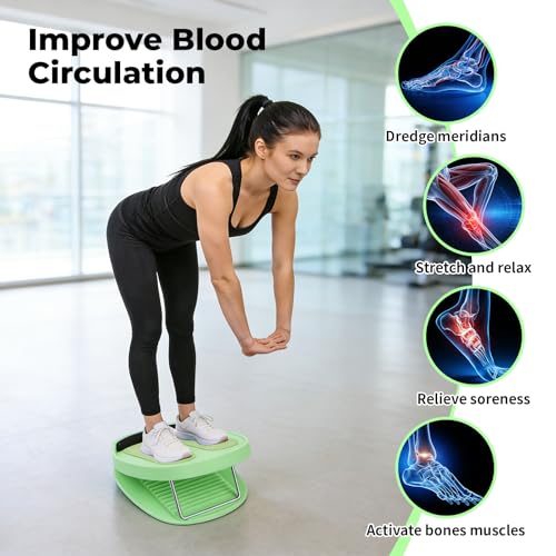 Adjustable Calf Stretcher Slant Board, 15-Level Incline for Ankle Rehab - color: Green