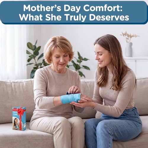 Comfytemp Wrist Ice Pack Wrap Carpal Tunnel Relief Wrist Brace, 2 Packs - color: Blue, size: 20"x4"
