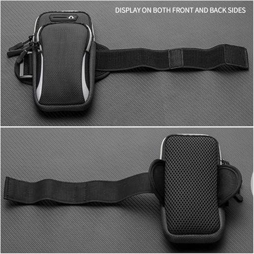 Phone Holder Arm Bands, Small Crossbody Shoulder Holsters Bag with Arm Band,Arm Band Sleeve Fit Sport Gym Hiking Black (Black)