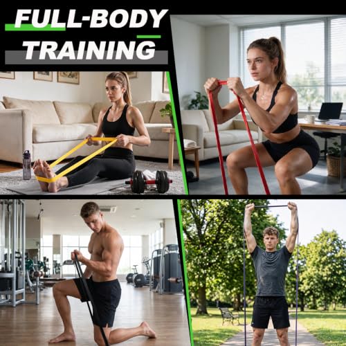 LEEKEY Resistance Bands Set, Exercise Workout Pull Up Bands for Working Out