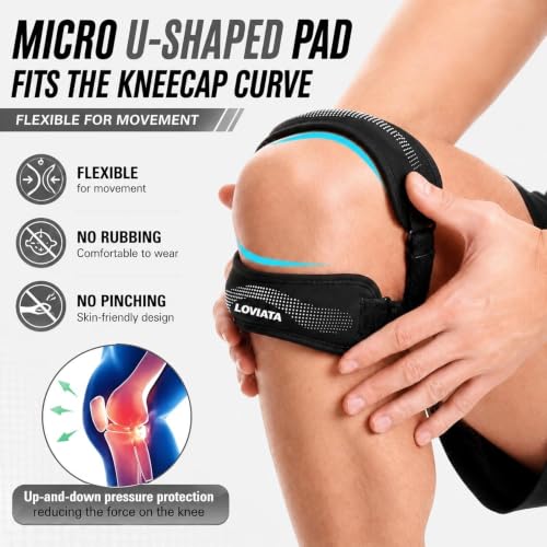 1 Pack Gray Dual Patella Knee Strap, Knee Pain Relief Support - color: Gray