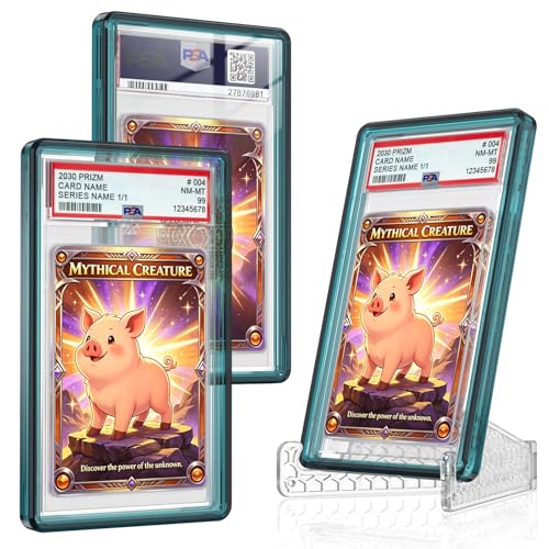 For PSA Graded Card Slab Protector Case Blue - color: Blue