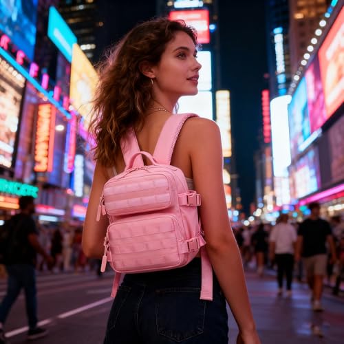 9L/20L Mini Backpack for Men and Women, Small Backpack for Gym Hiking Travel Sports Running - color: 9l-pink