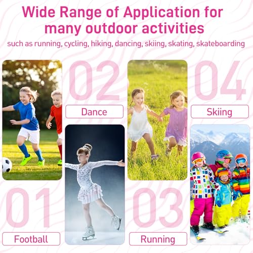 Tarpop 2 Pairs Kids Ankle Brace, Compression Sleeves, M+S, Pink - color: Pink, size: Small,Median