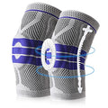 Knee Brace Compression Sleeve for Knee Pain Wraps Patella Stabilizer with Silicone Gel Spring Support, Hinged Kneepads Protector for Meniscus Tear Arthritis Men Women - size: Medium (Pack of 2)