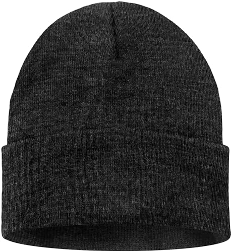 ATNKE LED Lighted Beanie Hat,USB Rechargeable 4 LED Red and Blue Flashing Running Headlamp Cap Gifts for Men and Women - color: #Dark Grey