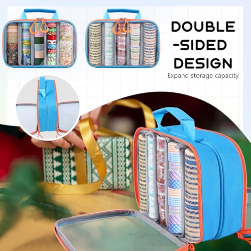 Washi Tape Organizer Box Washi Tape Roll Tape Storage Bag with Compartments