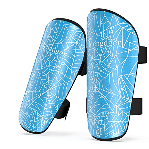 Shin Guards Soccer Youth Kids Boys Girls Toddler Shin Pads Child EVA Cushion Protection Reduce Shocks Injurie Calf Protective Gear Suitable for 4 5 6 7 8 9 10 11 12 Years Old - color: Blue, size: Small