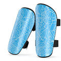 Shin Guards Soccer Youth Kids Boys Girls Toddler Shin Pads Child EVA Cushion Protection Reduce Shocks Injurie Calf Protective Gear Suitable for 4 5 6 7 8 9 10 11 12 Years Old - color: Blue, size: Medium