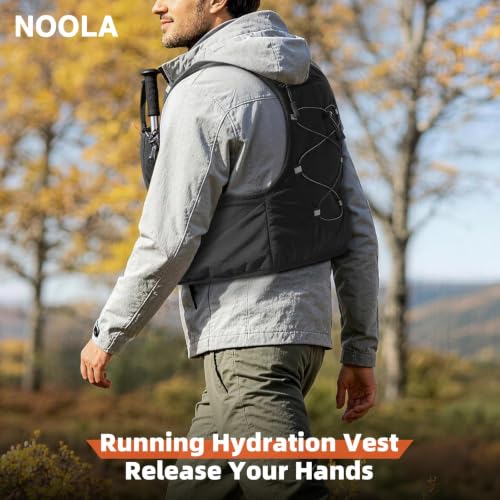 NOOLA Running Vest for Women Men with 2 Pcs 500ml Soft Flask & Phone Holder - size: Small