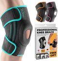 DR. BRACE ELITE Knee Brace with Side Stabilizers & Patella Gel Pads - color: Earth, size: Small