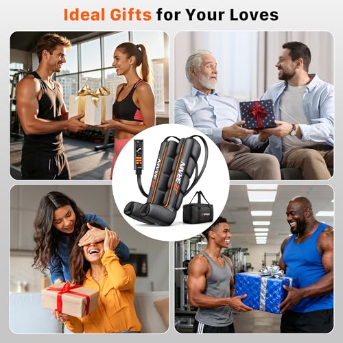 Air Compression Boots Leg Massager: Sequential Full-Leg Recovery with Heat, 6 Modes & 11 Intensities for Post‑Workout Relieve & Daily Relaxation for Athletes, Fitness Users (Large) - size: Large