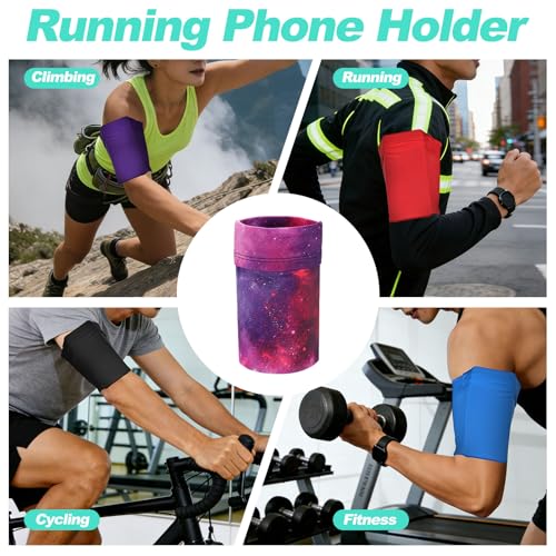 Cell Phone Armband Sleeve, Universal Sports Arm Band Starry Sky - color: Pinkish-purple