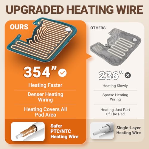 Graphene-Infused Heating Pad for Neck and Shoulders and Back, Heated Wrap