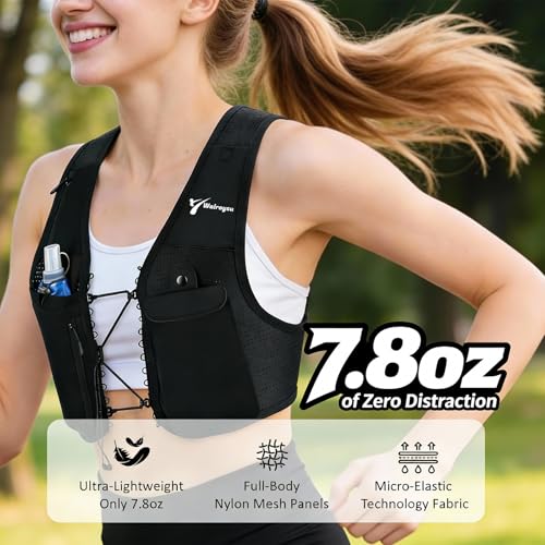 Running Vest for Women Men, Lightweight Hydration Vest for Training Runs - size: Medium-Large