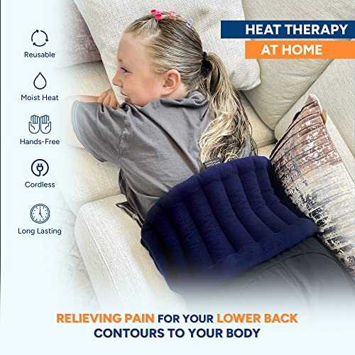 SunnyBay Microwavable Heating Pad, Bean Bag Wrap, 10x18 inch, 2.8 lb - color: Navy Blue
