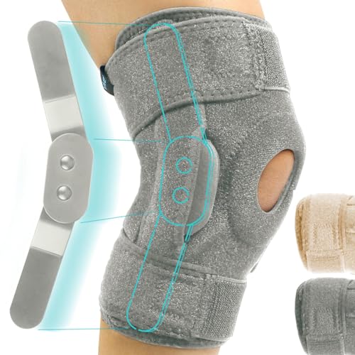 Vive Hinged Knee Brace - Relieves ACL, MCL, Meniscus Tear - Lightweight - color: Gray, size: Small