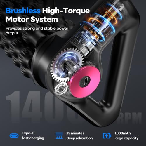 Electric Massage Roller, Rolling Percussive Hands-Free Base Massager