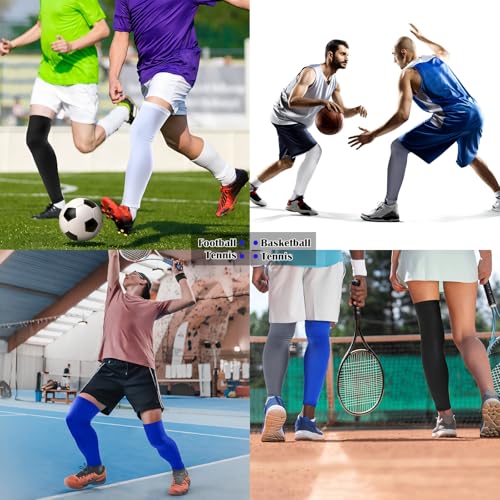 Tatuo Compression Leg Sleeves UV Protection - color: Black, White, Blue, Gray