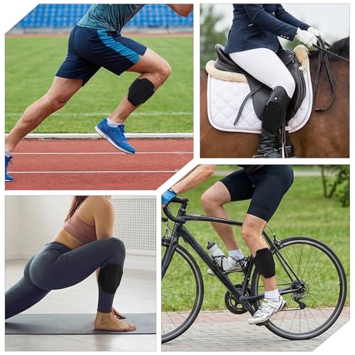 Leg Phone Holder, Cell Phone Leg Straps, Non Slip Ankle Wallet, Adjustable Smartphone Arm Pouch for Women and Men, Sports Armband for Equestrian, Jogger, Running, Workout, Hiking, Motorcycle (Black)