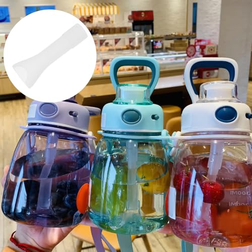 Silicone Water Bottle Accessories 5 pcs White