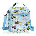 Clastyle Car Insulated Kid Lunch Bag for Boy Lunch Box, Construction Truck - color: Construction Trucks