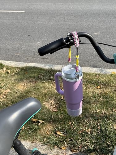 Outman Sport Water Bottle Handle Strap Holder Sling Cup Handle - color: Hot Pink and grey