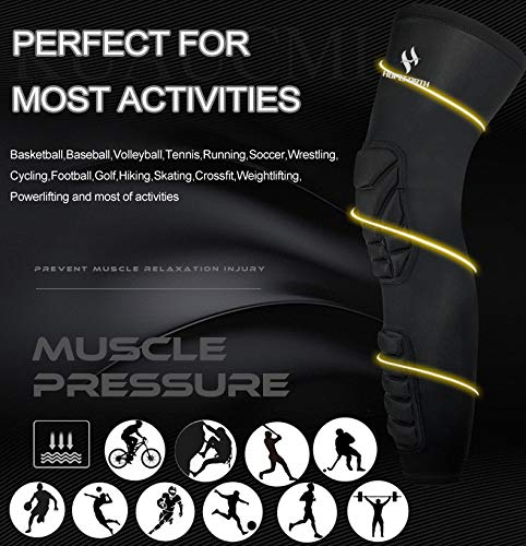 Knee Calf Padded 2 Pack Compression Leg Sleeve Shin Protective Support - size: XX-Large