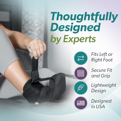 BraceAbility Plantar Fasciitis Relief Night Splint Sock - Soft Achilles Tendonitis Brace for Women and Men, Foot Drop, Planters Facetious Night Sling Boot for Sleeping and Stretching Support (L)