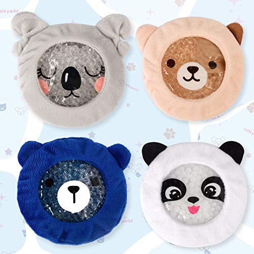 Leonns Kids Ice Packs for Boo Boos | Reusable Gel, Animal Cover, 4-Pack - style: 4-Pack (Panda)