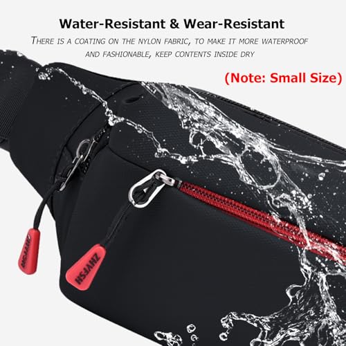 Fanny Pack Men Women Water-resistant Sports Waist Pack Small Bumbag Unisex - color: Black