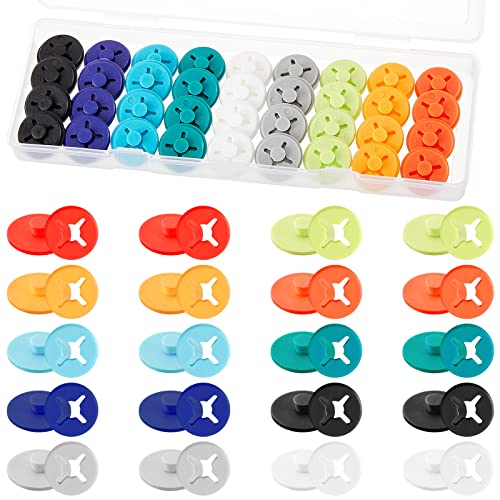 Juexica Race Bib Clips Running Number Holder - color: Mixed Colors