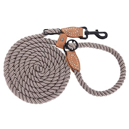 Mile High Life Hands Free Dog Leash, Crossbody Waist Leash with Genuine Leather Connection, Multifunctional Adjustable Slip Lead for Dog Walking Running (Camel, 8FT) - color: Camel, size: 8FT Hands Free