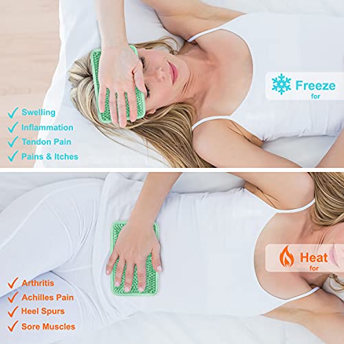 Gel Ice Pack for Injuries Ice Bag with Strap-1 Pack Reusable Hot Cold Pack - color: Green-1 Pack