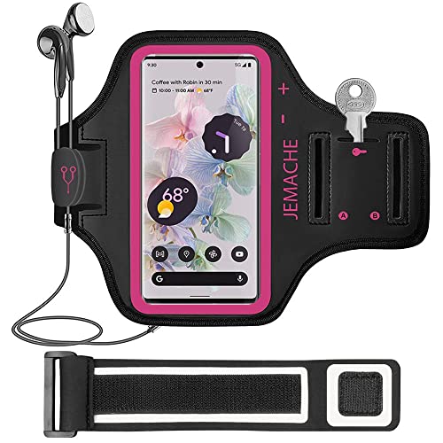 Running Armband for Google Pixel 11/10/9 Pro XL, 8/7/6 Pro (Rosy) - color: Rosy, size: Up to 6.8"